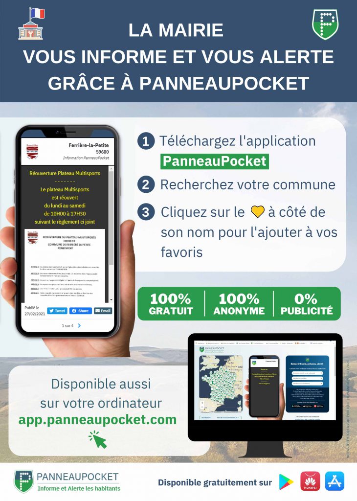 Flyer présentant l'application PannePocket