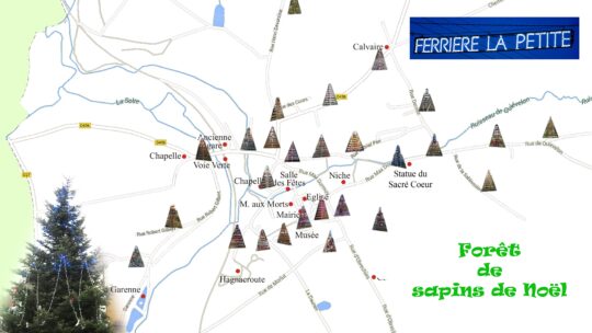 Forêt de sapins de Noël
